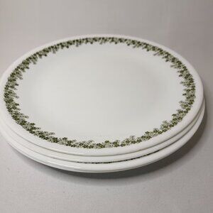 Vintage Corelle Crazy Daisy Spring blossom  4  luncheon  plates